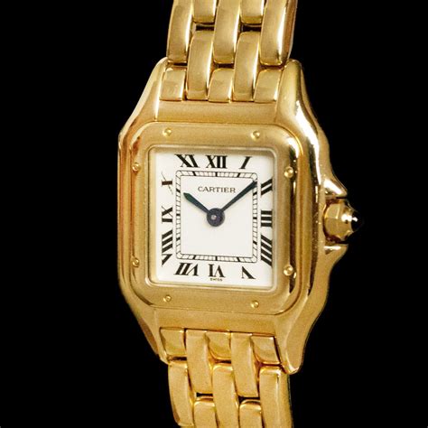 cartier watch women gold.